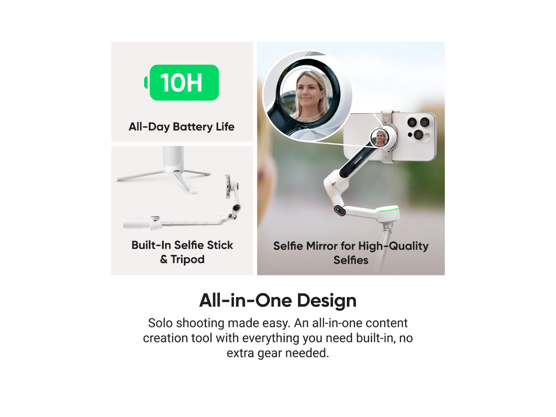 Buy Insta360 Flow 2 Pro Gimbal – AI Tracking, 10hr Battery – in Qatar Buy Insta360 Flow 2 Pro Gimbal – AI Tracking, 10hr Battery – in Qatar
